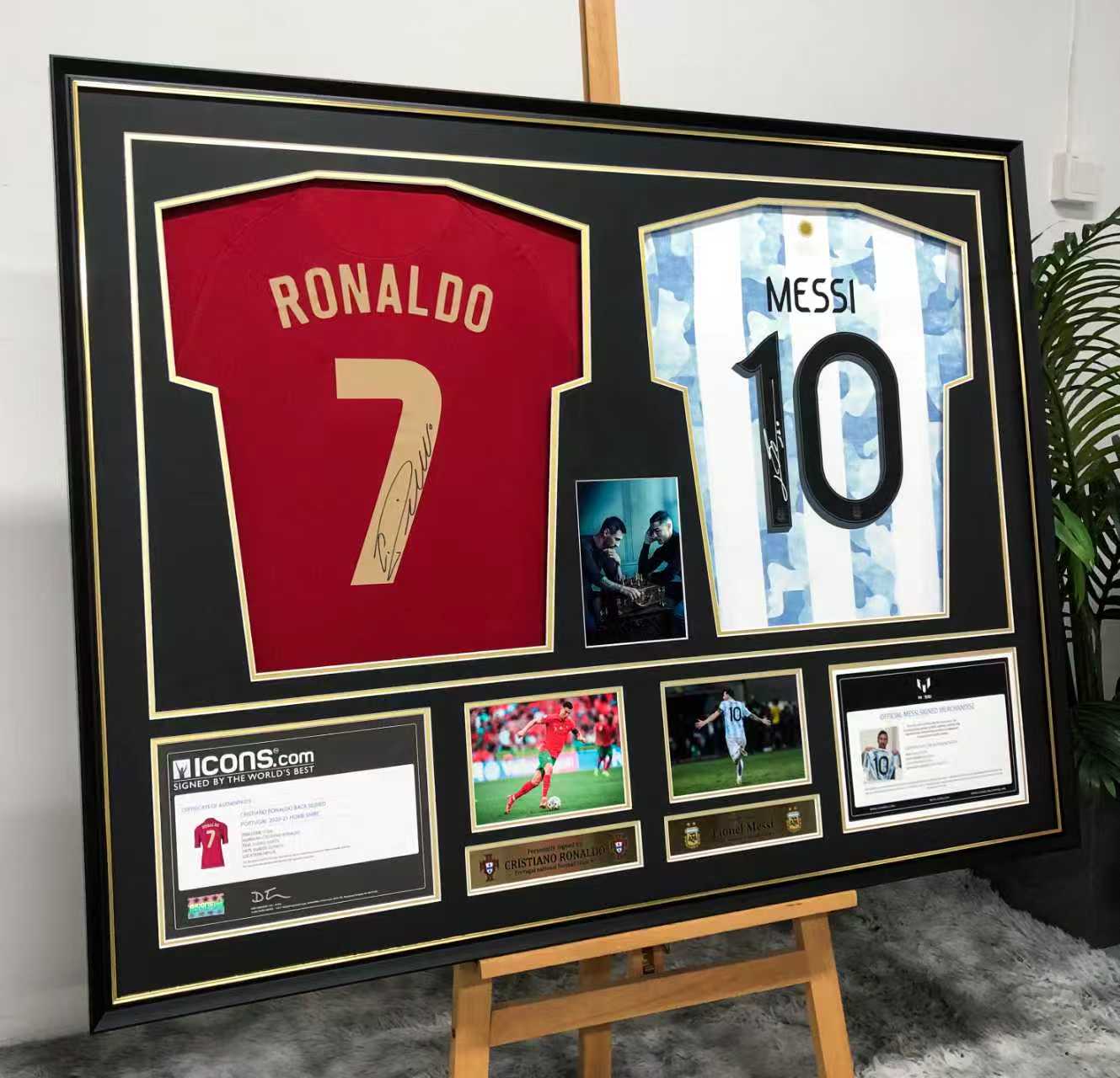 Cristiano Ronaldo & Lionel Messi Jersey Custom Framing