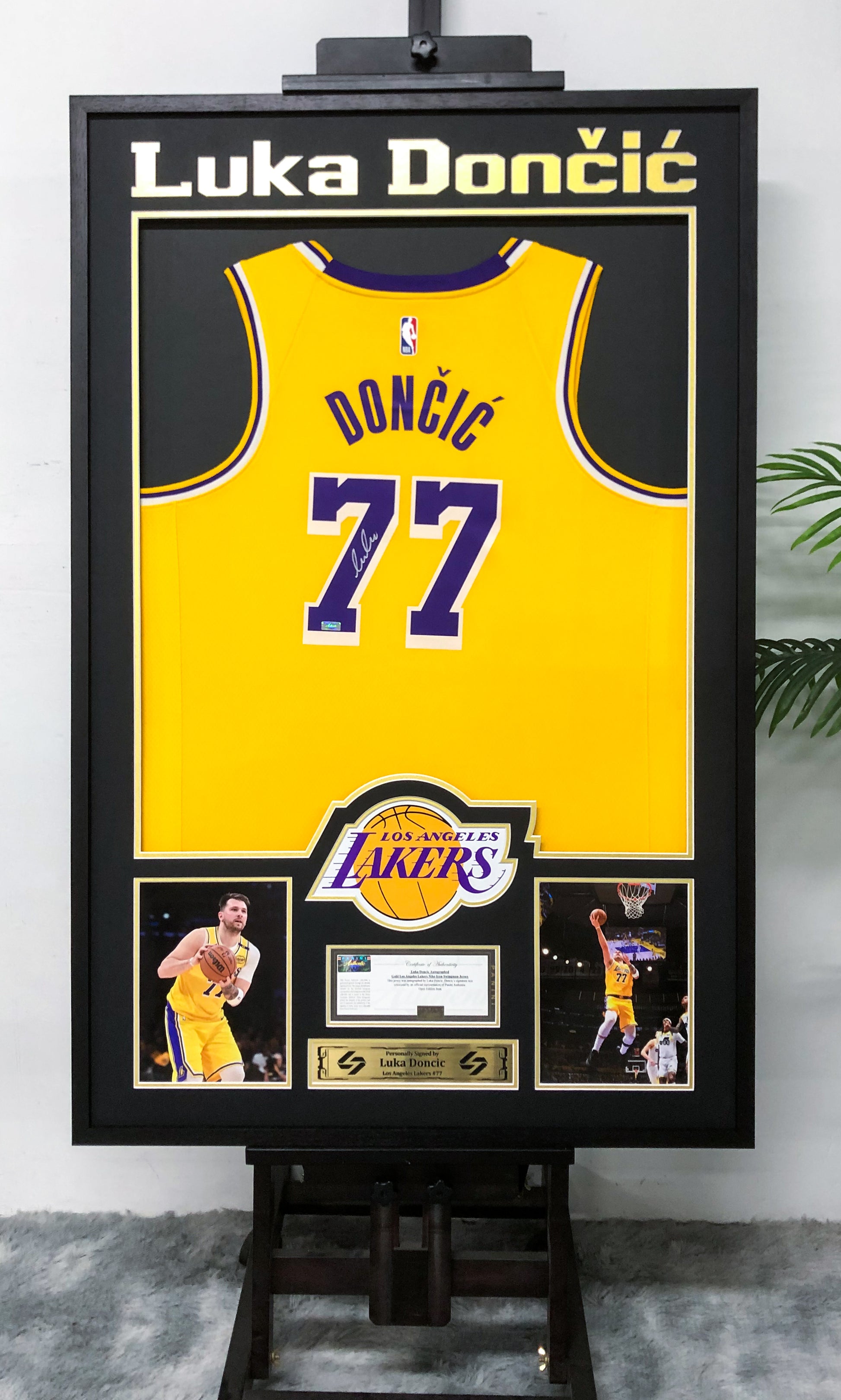 Luka Doncic Dallas Mavericks Autographed Custom Framed Jersey