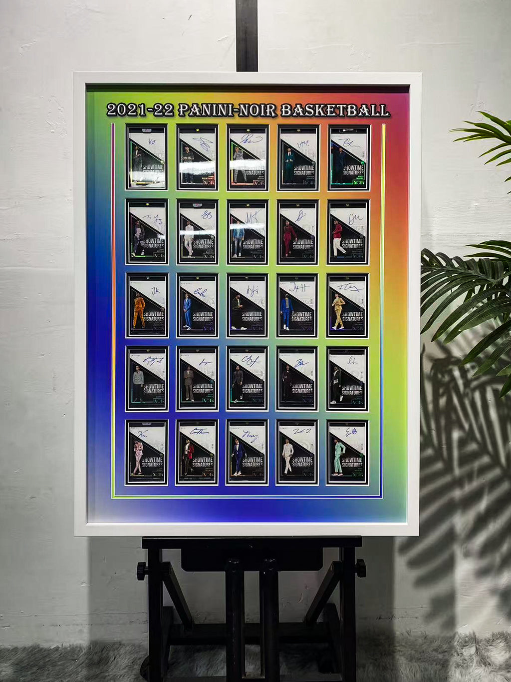 2021‑22 Panini Noir Showtime Signatures Card Collection Framed
