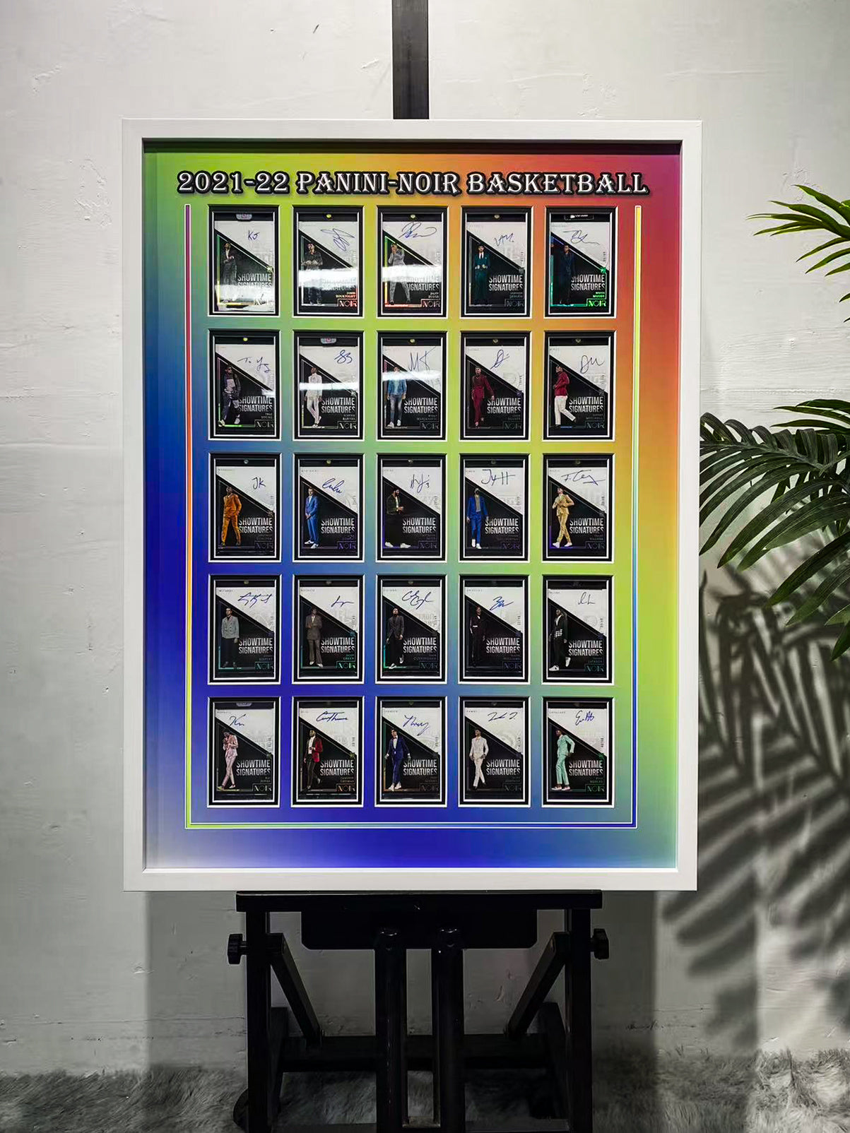2021‑22 Panini Noir Showtime Signatures Card Collection Framed