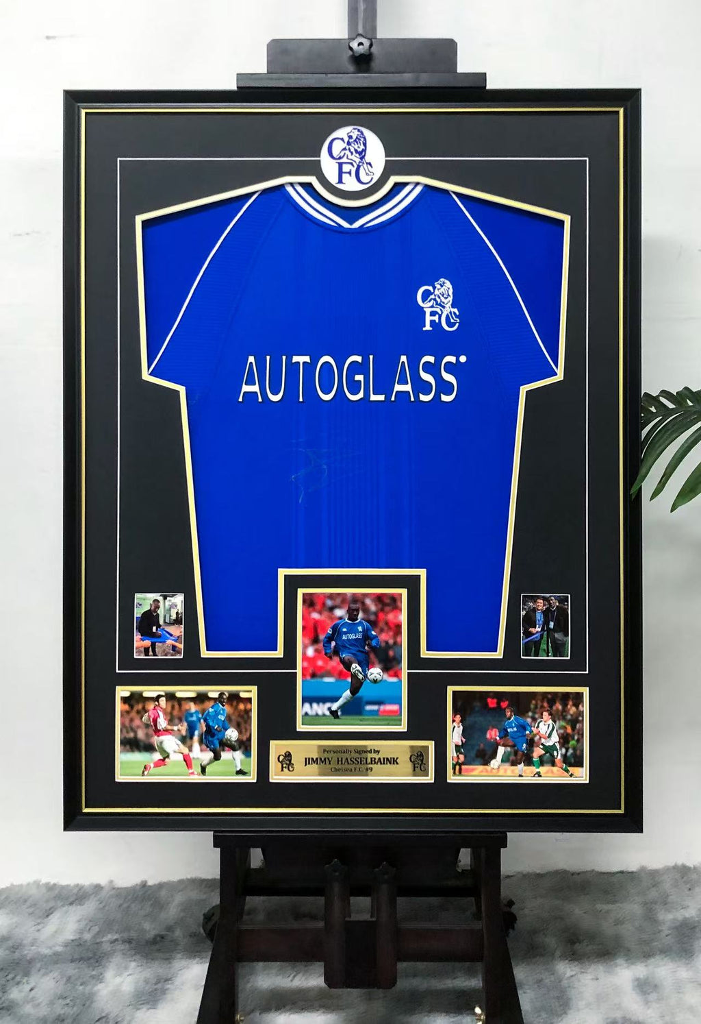 Jimmy Hasselbaink Chelsea Autographed Jersey Custom Framing