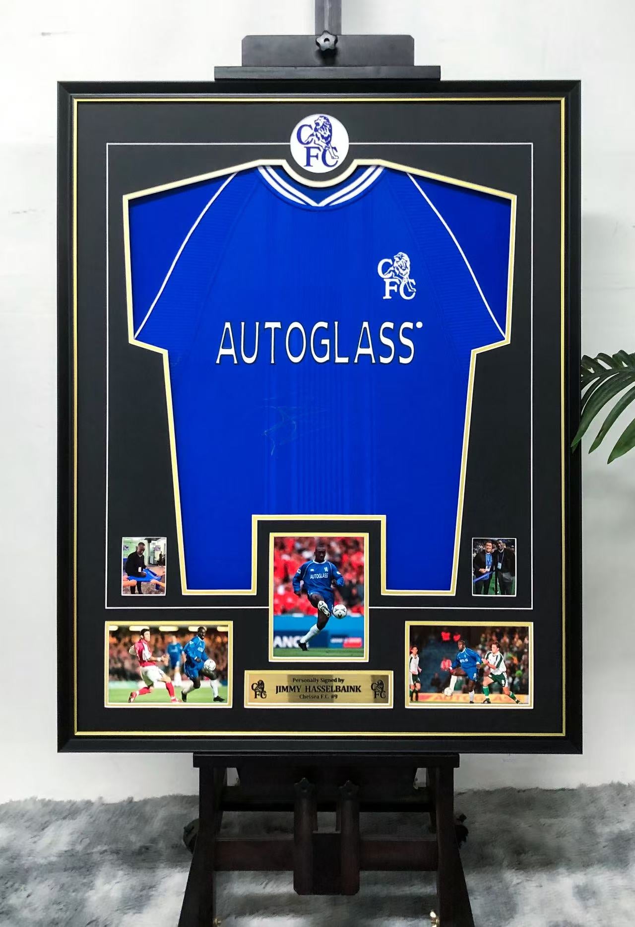 Jimmy Hasselbaink Chelsea Autographed Jersey Custom Framing