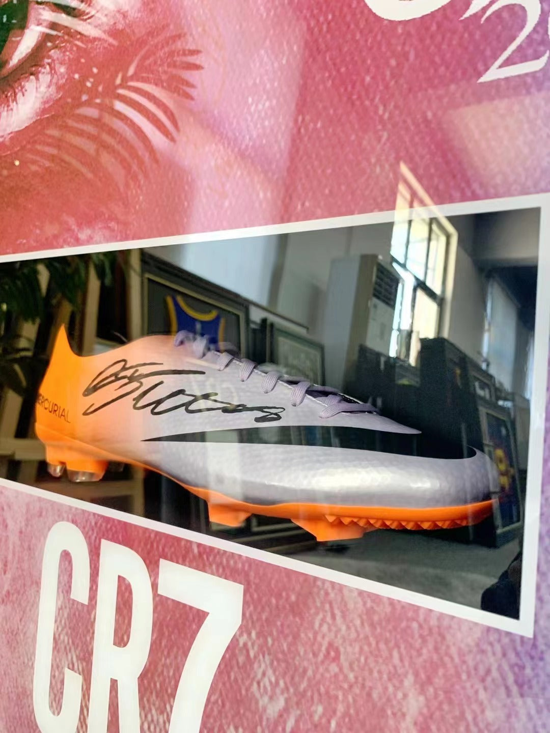 Lionel Messi & Cristiano Ronaldo Signed Sneakers Custom Framing