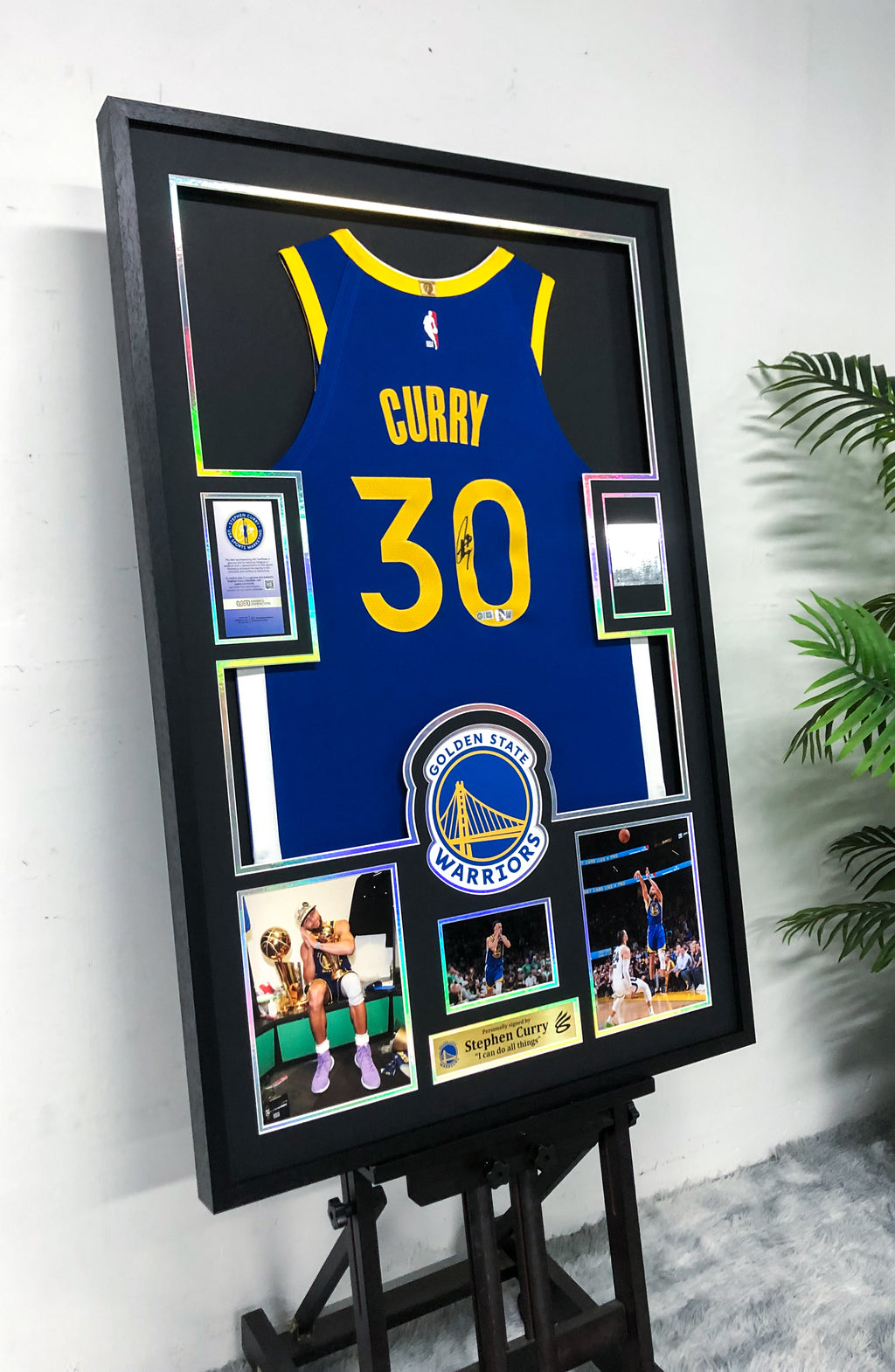 Stephen Curry Golden State Warriors Framed Signed Jersey