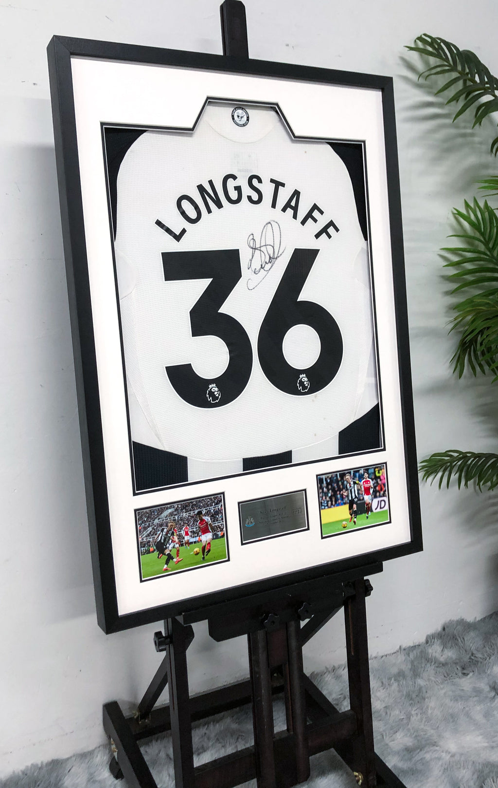 Sean Longstaff Newcastle United FC Autographed Jersey Framed