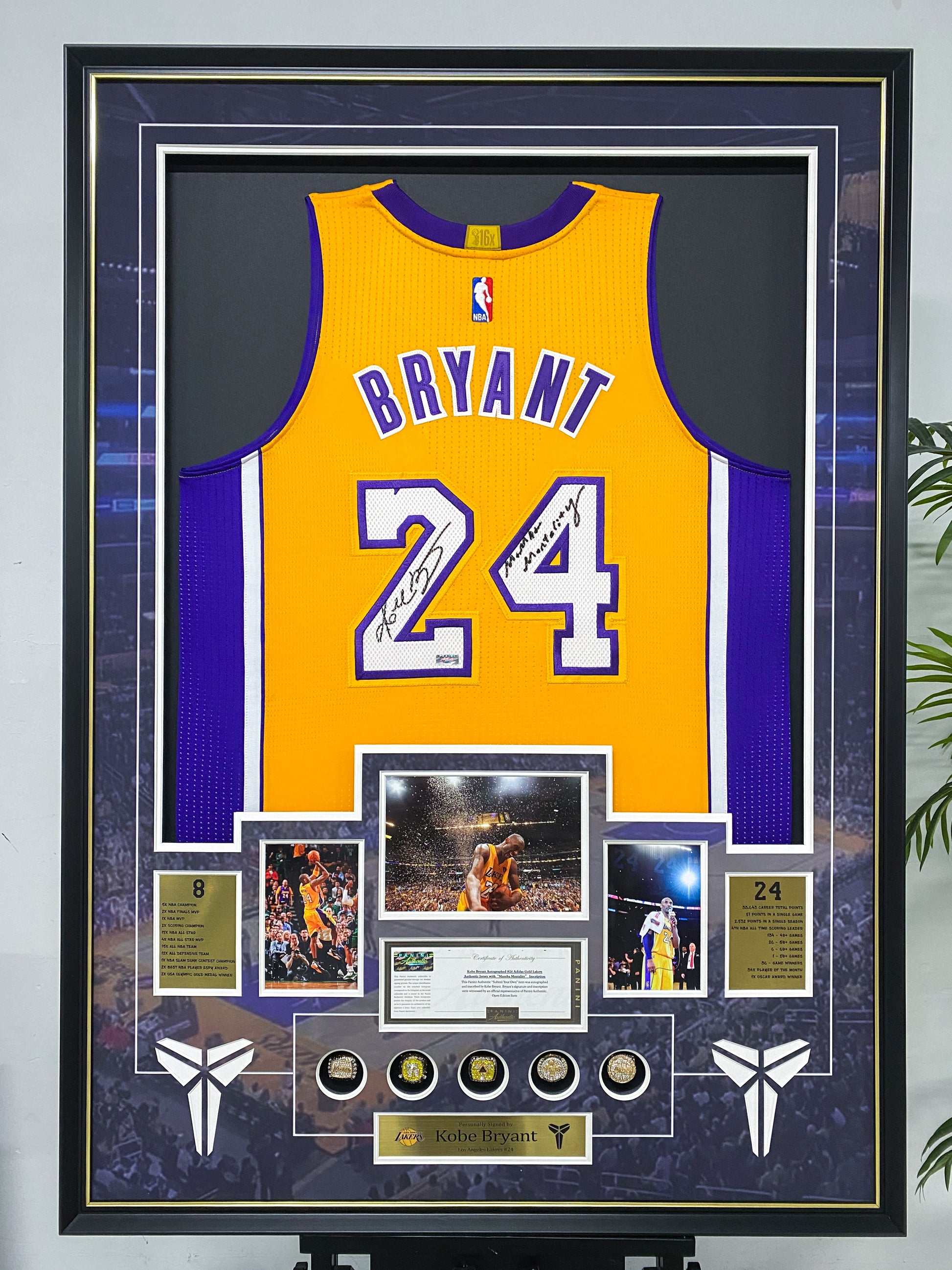 Kobe Bryant Los Angeles Lakers Jersey Framing | Bespoke Autograph Memorabilia Display