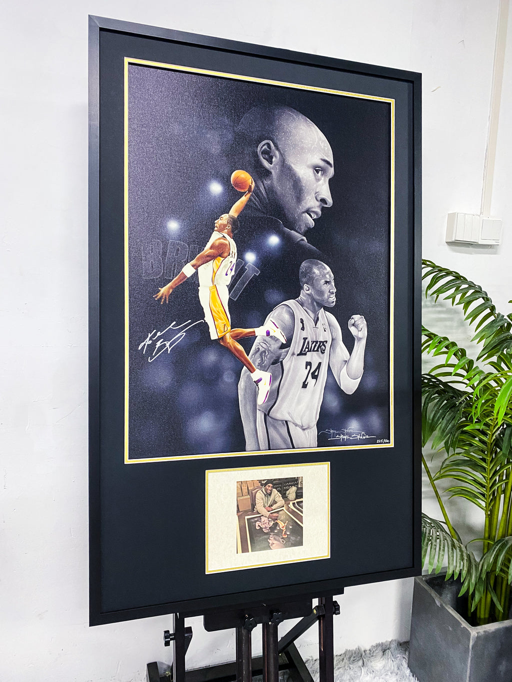 Kobe Bryant Signed Lakers Framed Art Print