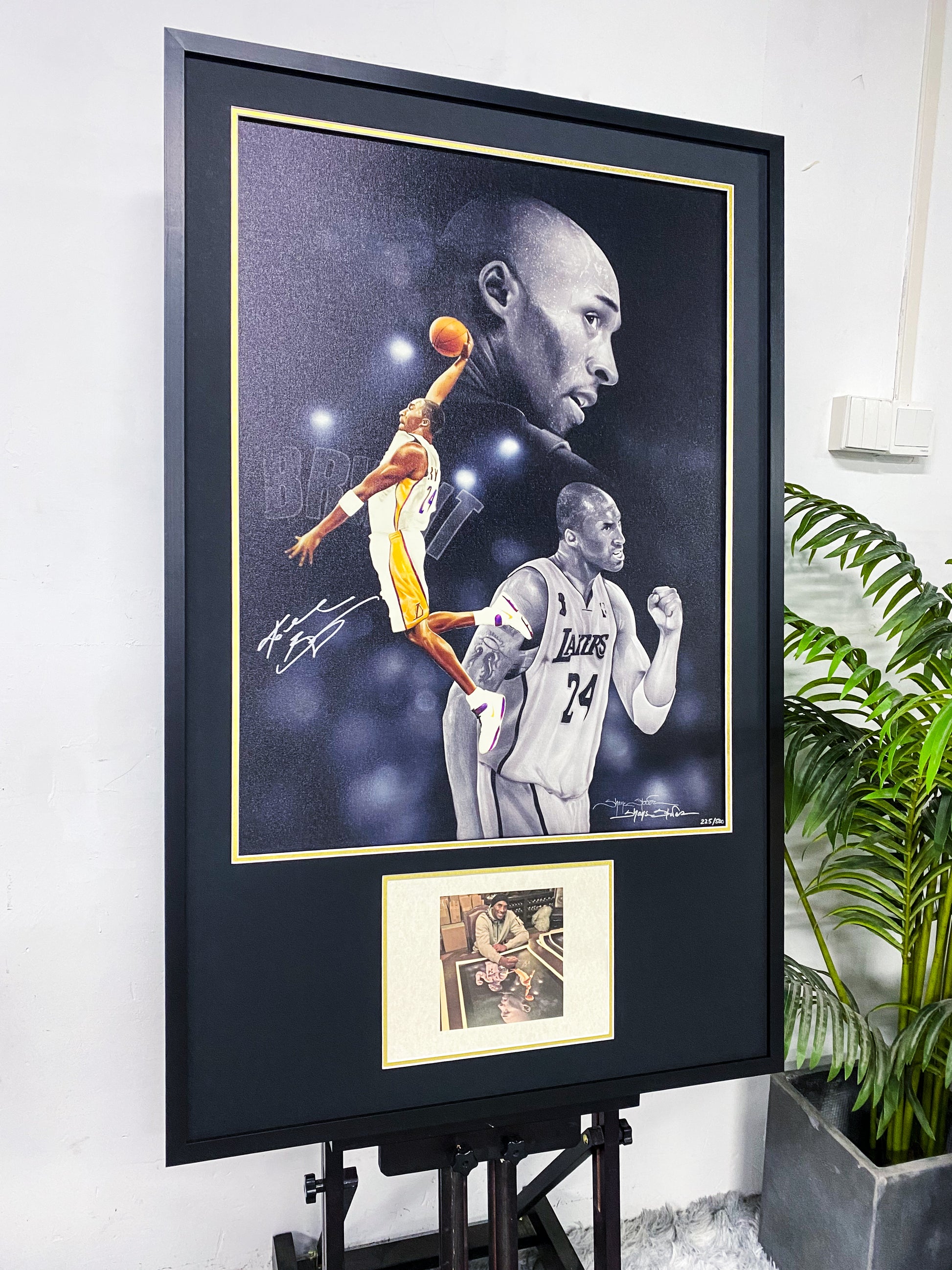 Kobe Bryant Signed Lakers Framed Art Print