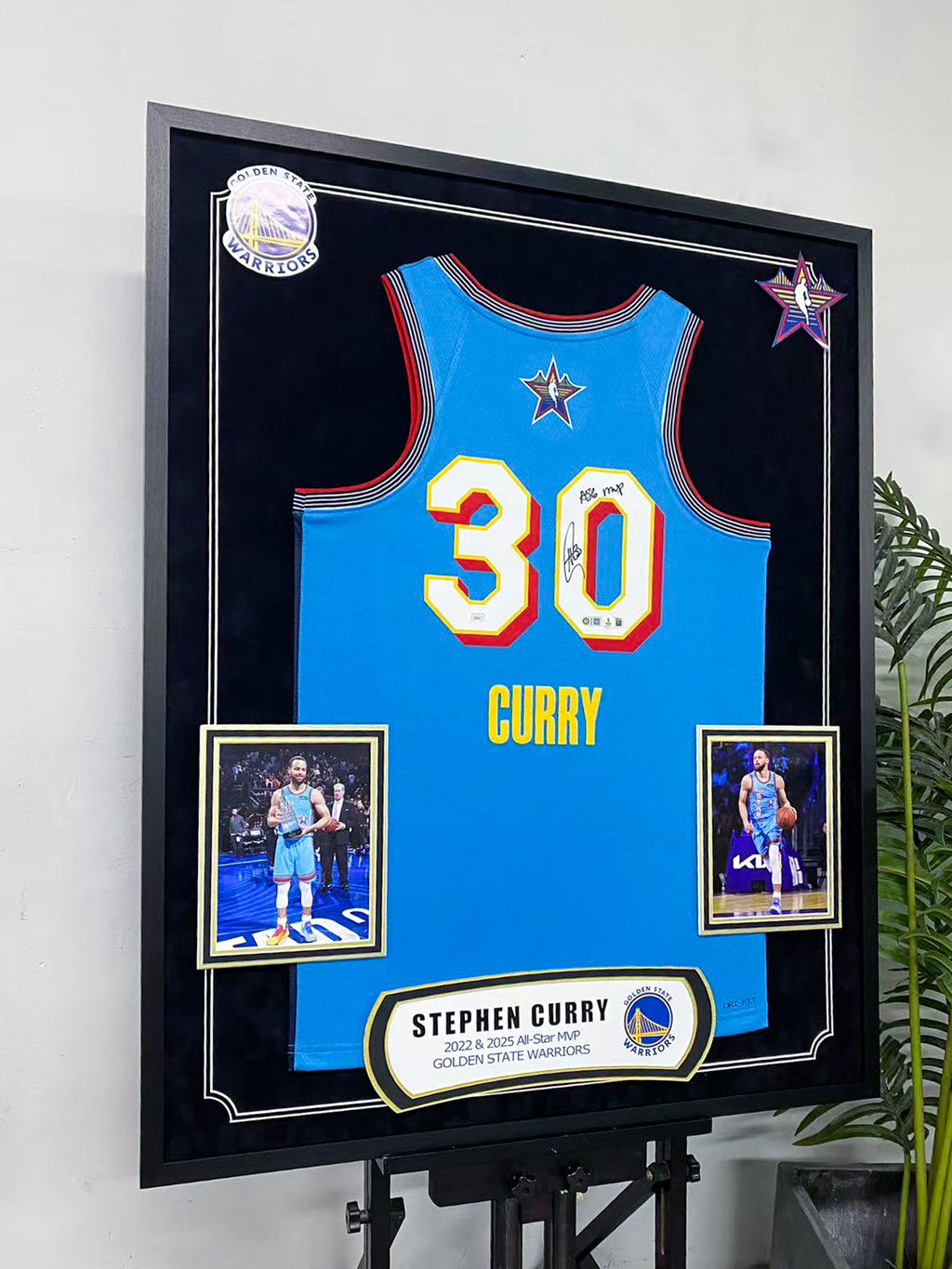 Stephen Curry Golden State Warriors All‑Star #30 Signed Jersey Framing