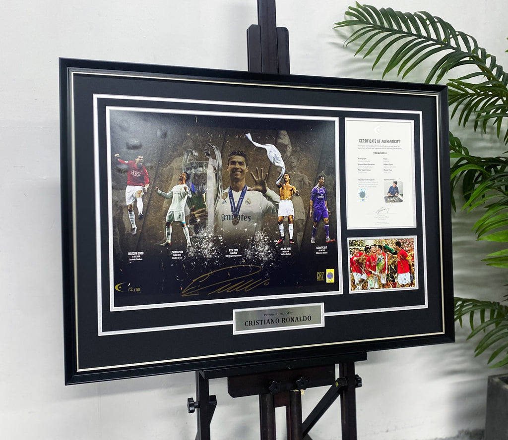 Cristiano Ronaldo Real Madrid Signed Poster Framing