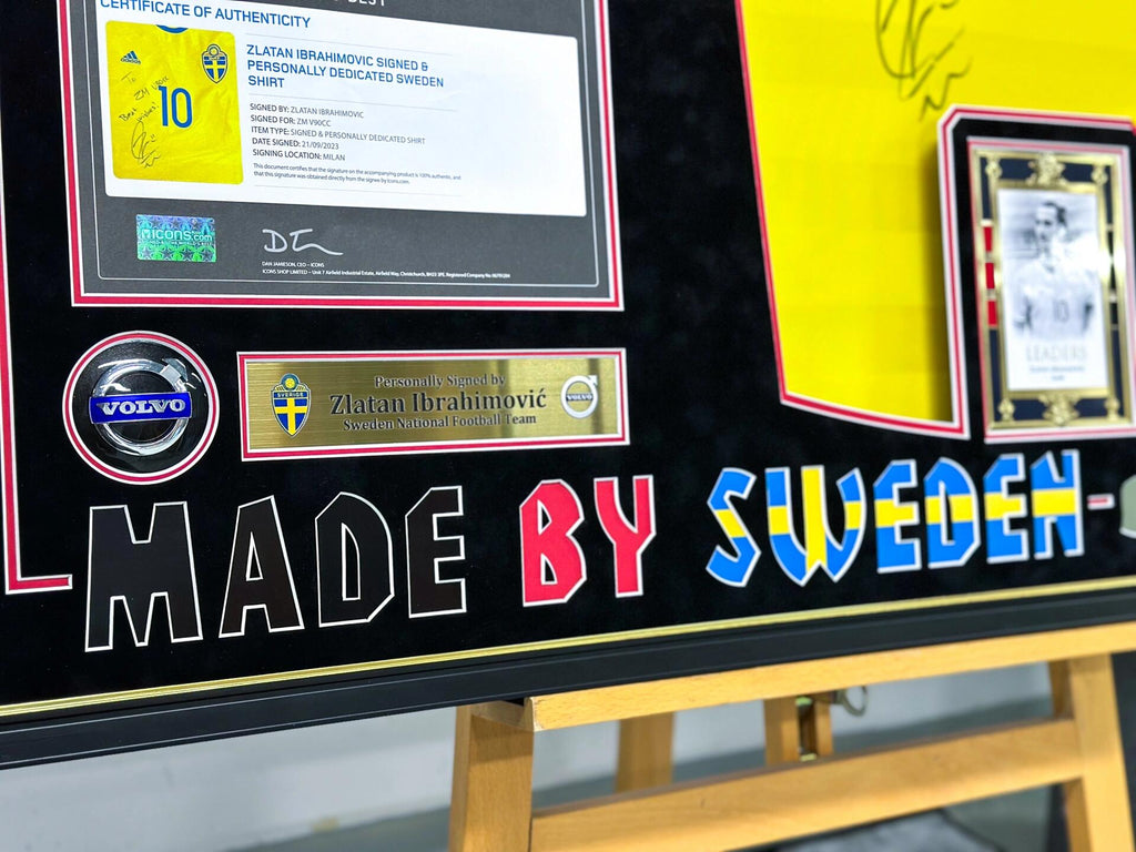 Zlatan Ibrahimović Sweden Autographed Custom Framed Jersey