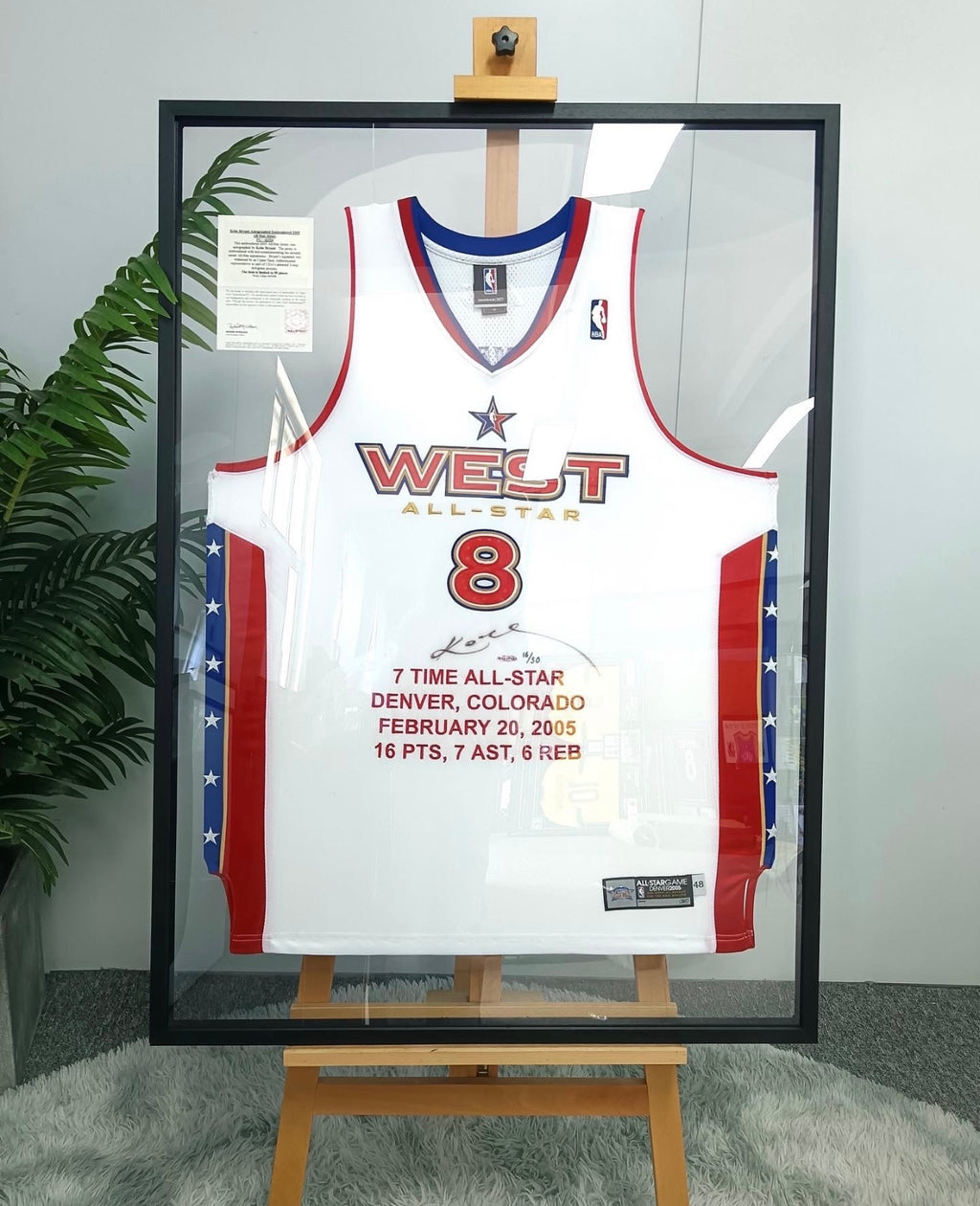 All-Star Kobe Bryant Autographed Framed Jersey