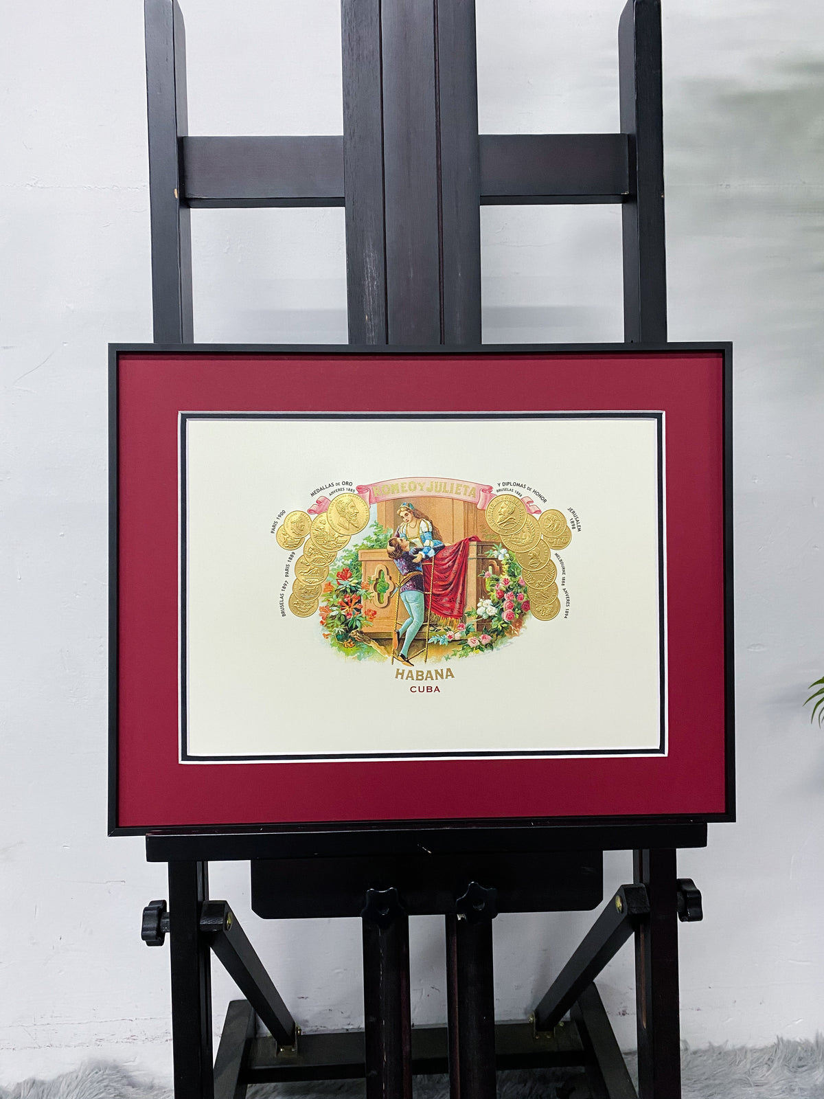 Romeo y Julieta Habana Cuba Vintage Cigar Label Art Frame