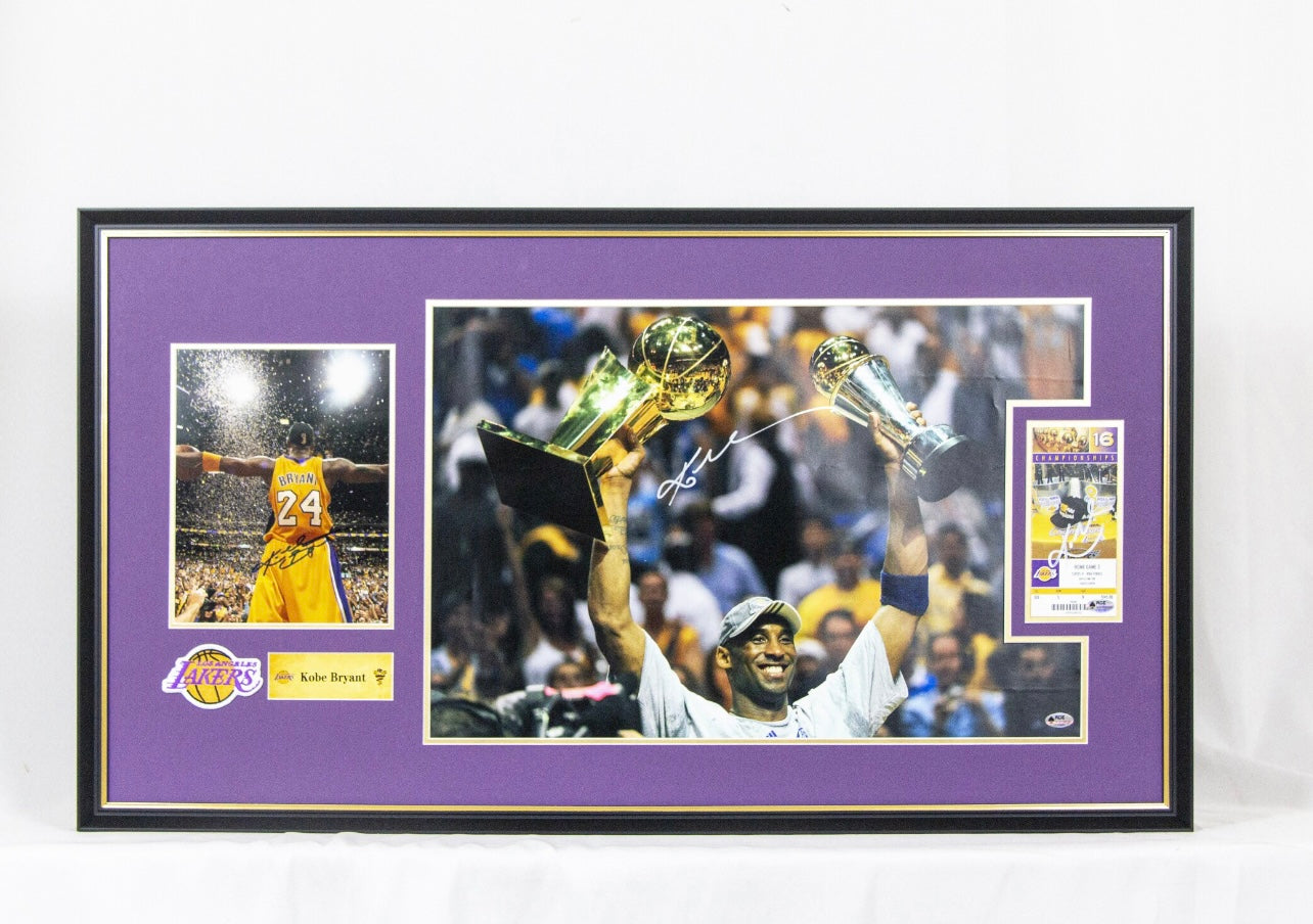 Kobe Bryant Poster with Personalized Custom Design Framed