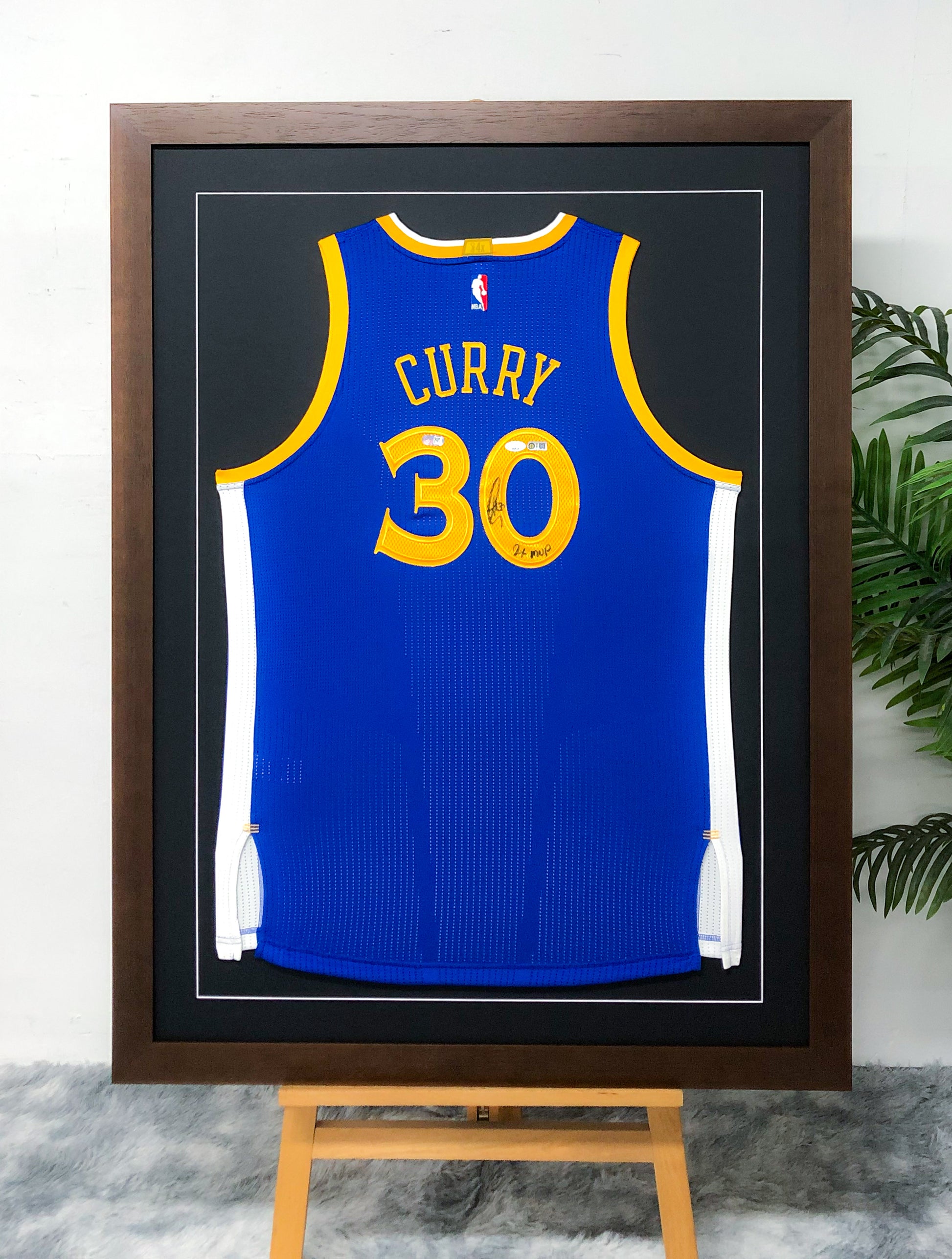 Stephen Curry Golden State Warriors Autographed Jersey Framed