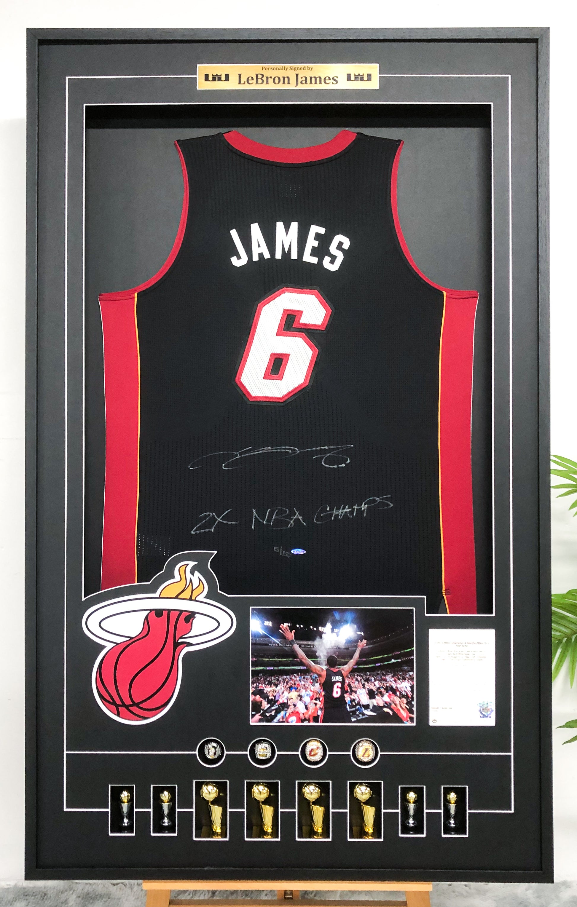 LeBron James Miami Heat Jersey Custom Framing
