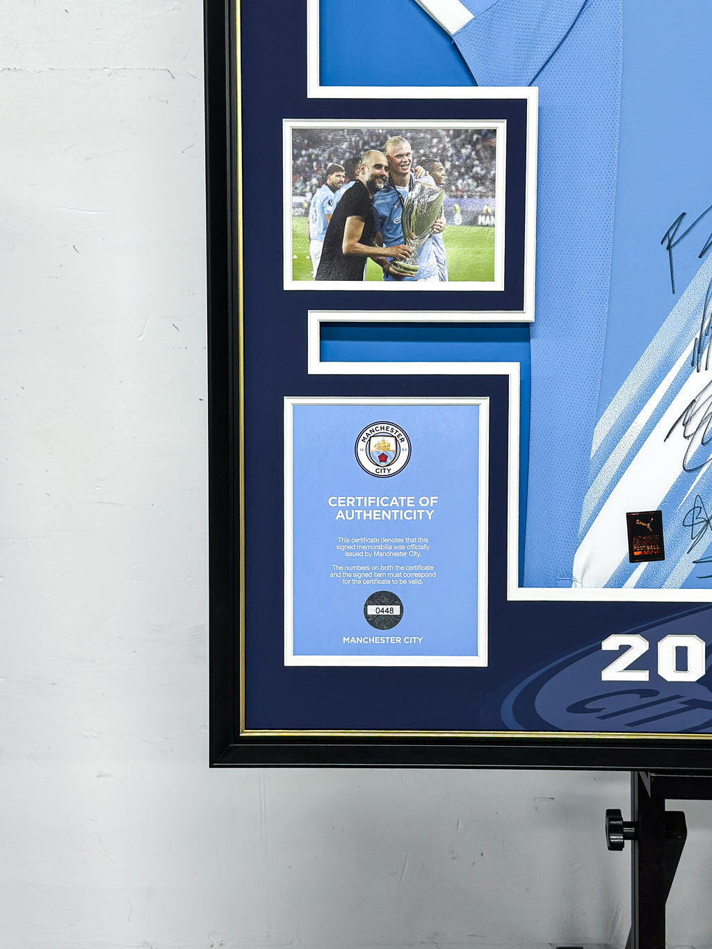 Erling Haaland Manchester City FC Framed Signed Jersey