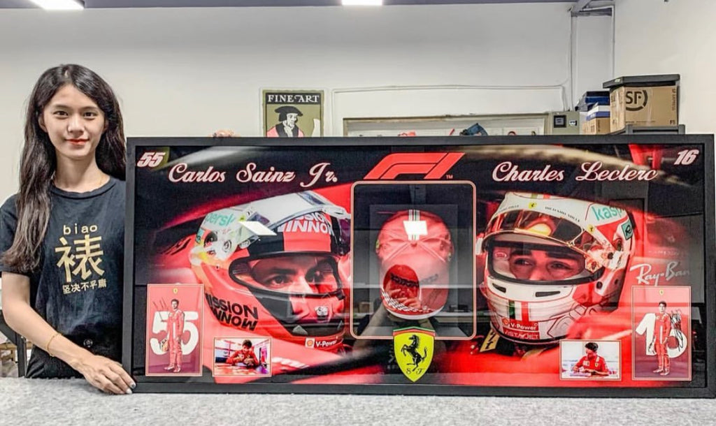 Charles Leclerc Carlos Sainz Sentimental Item Custom Framed