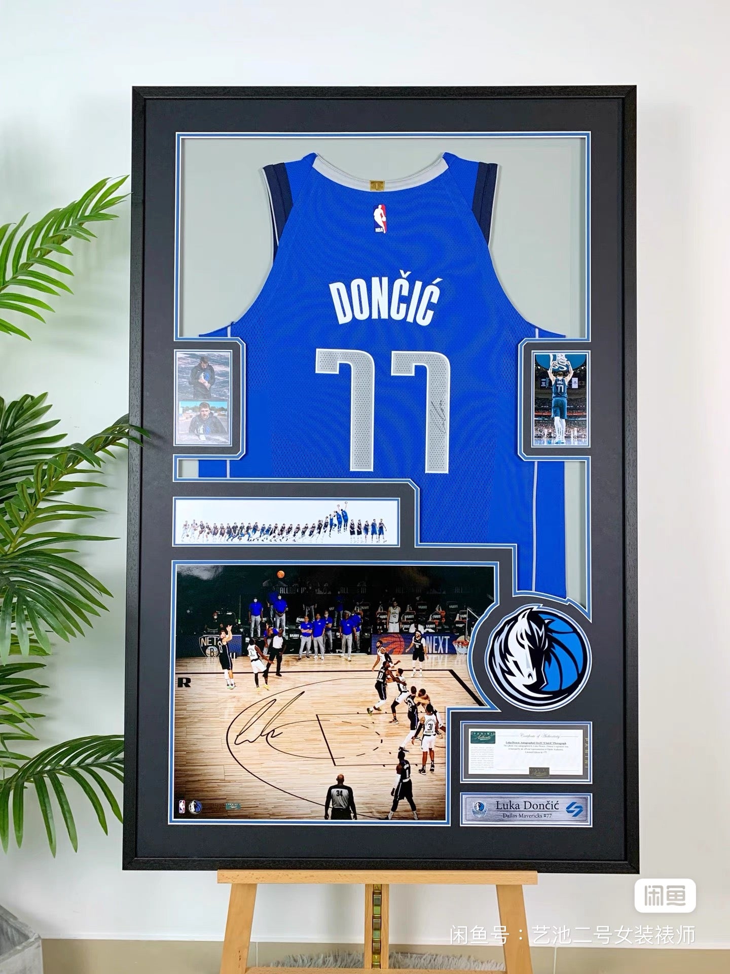Luka Doncic Dallas Mavericks Autographed Framed Jersey
