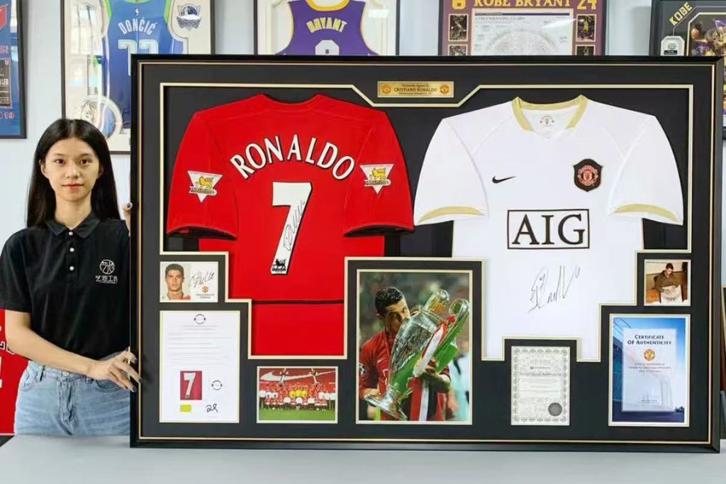 Cristiano Ronaldo Combined Autographed Framed Jersey