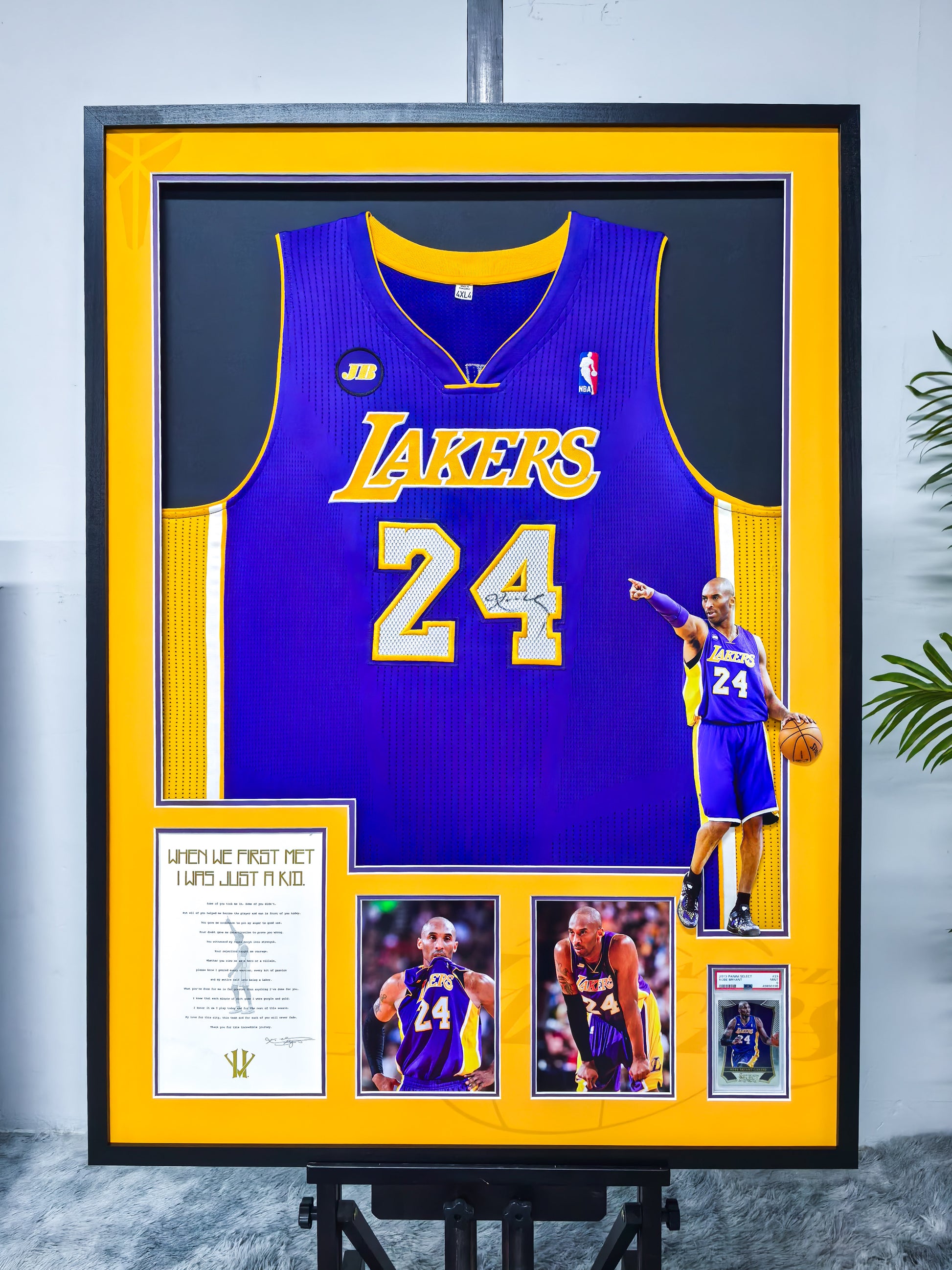 Kobe Bean Bryant Los Angeles Lakers Jersey Custom Framing