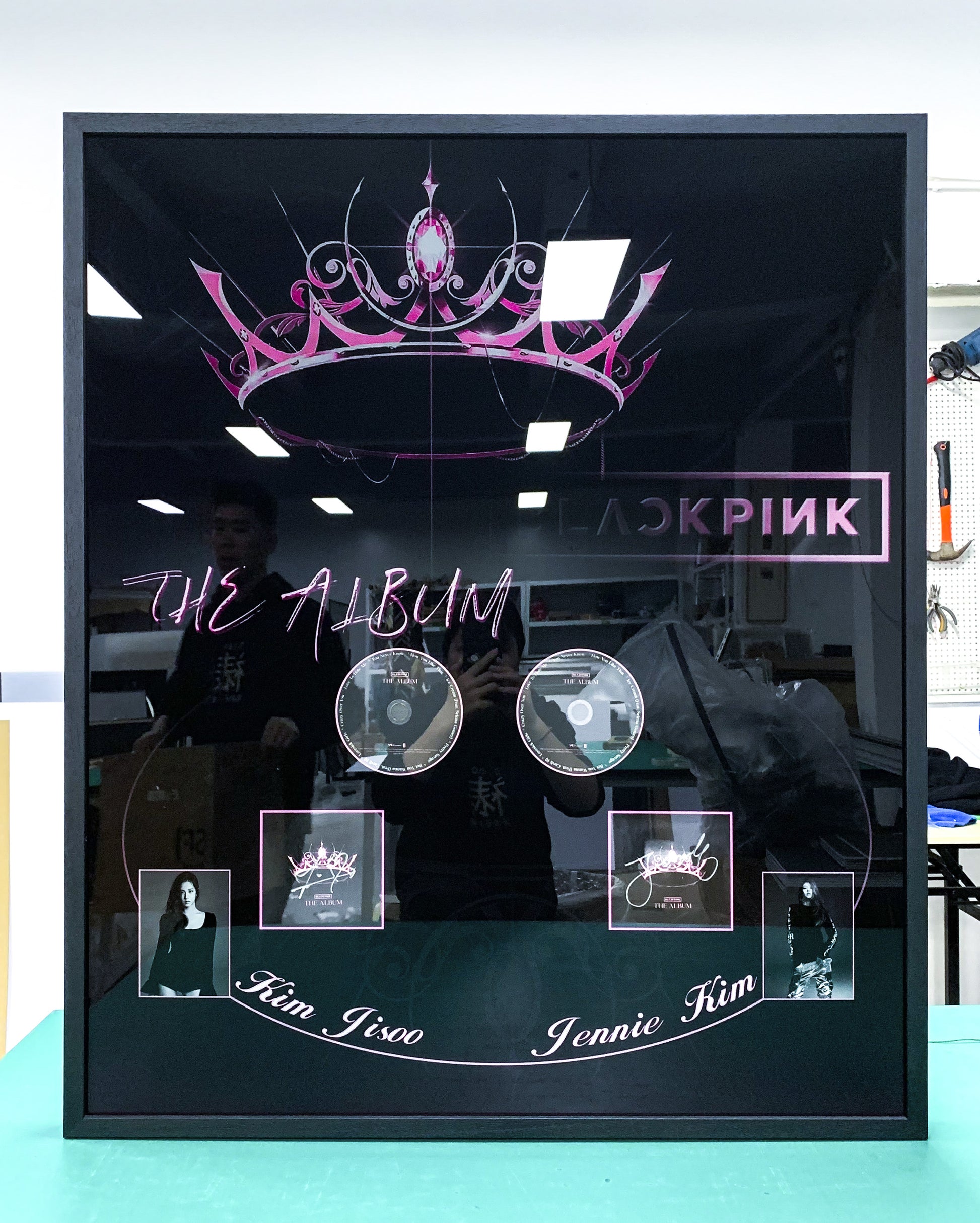 BLACKPINK vinyl records custom framing