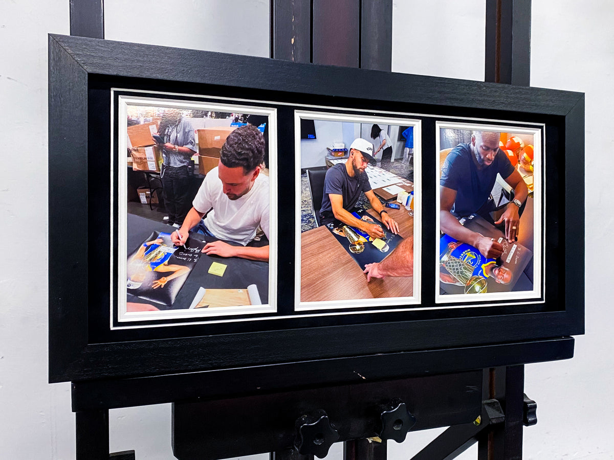 Warriors Klay Curry Draymond Signed Photo Framed Collectible