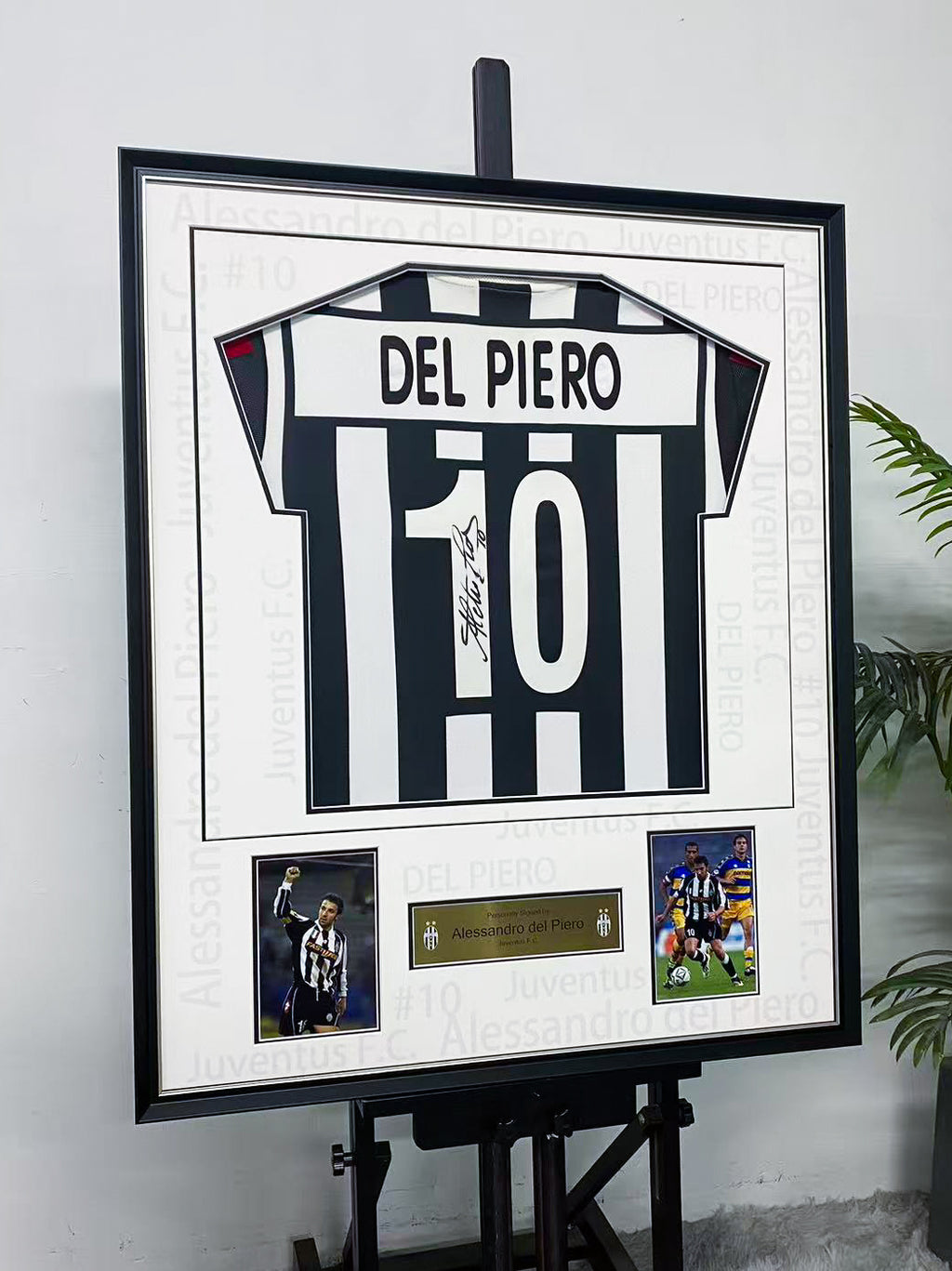 Alessandro Del Piero Juventus 10 Signed Home Jersey Display Frame