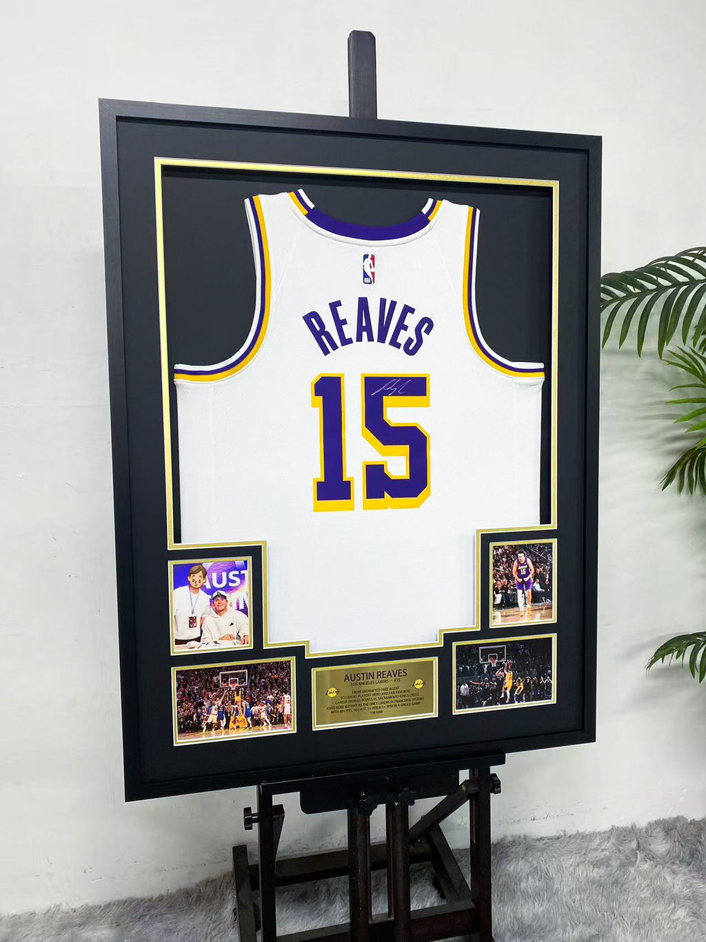 Austin Reaves Los Angeles Lakers #15 Jersey Framing