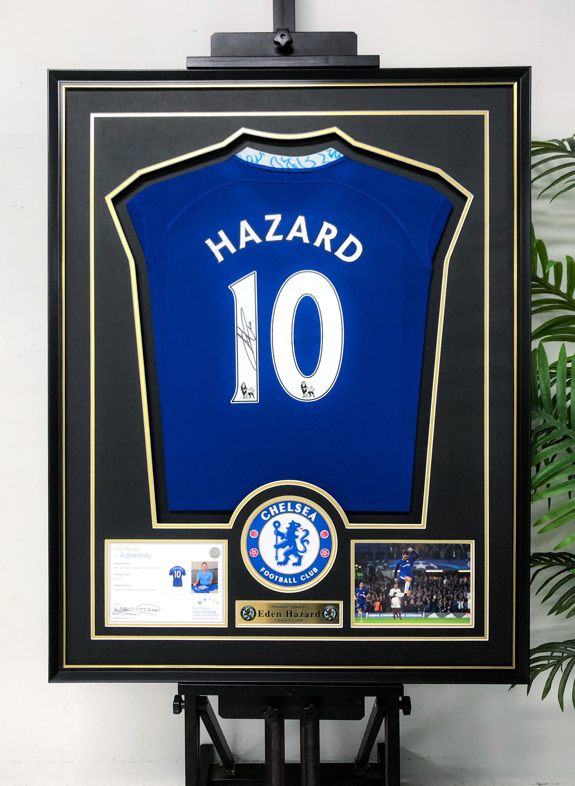 Eden Hazard Chelsea Autographed Jersey Custom Framing