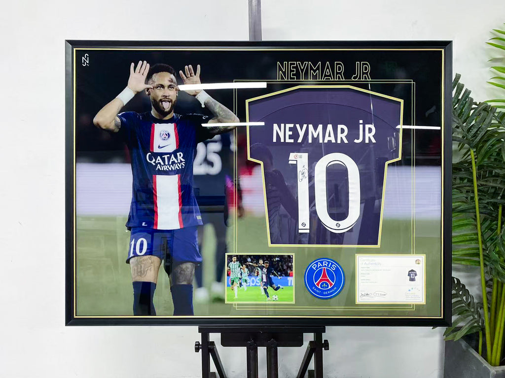 Neymar Jr Paris Saint-Germain #10 Signed Jersey Framed
