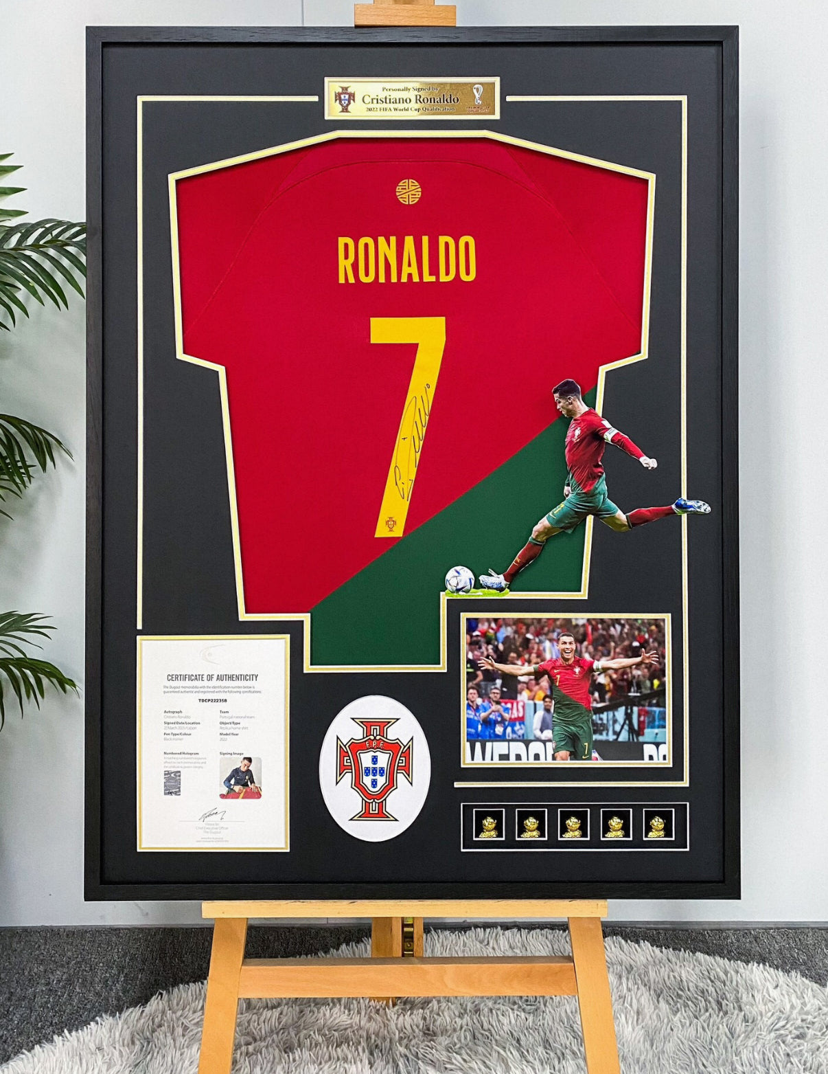 Cristiano Ronaldo Portugal Autographed Custom Framed Jersey