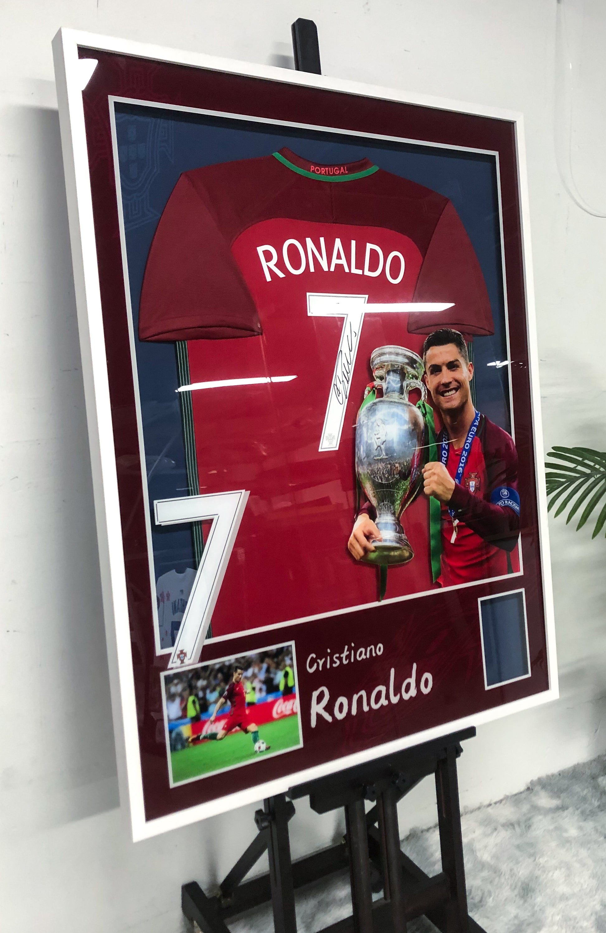 Cristiano Ronaldo Portugal Custom Framed Signed Jersey
