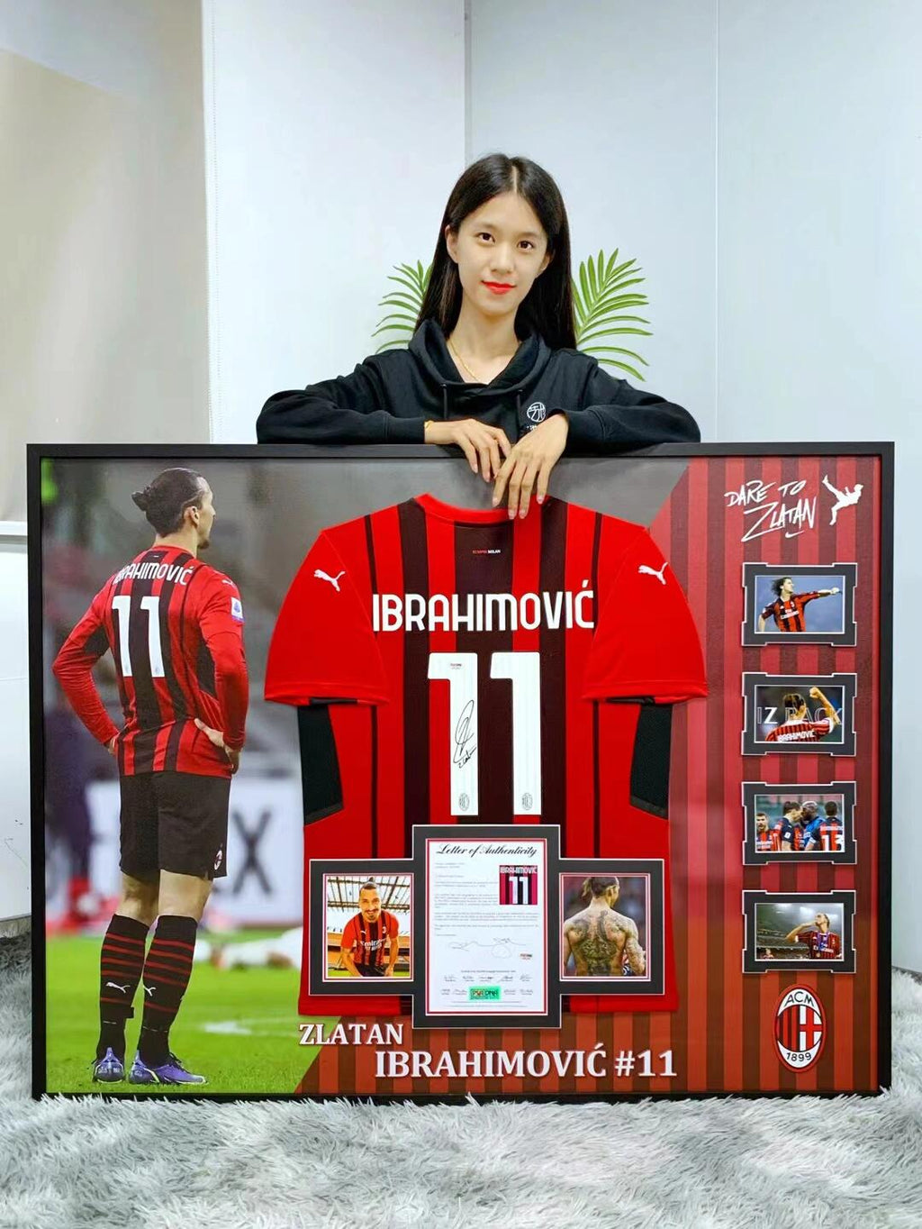 Ibrahimović AC Milan Jersey Framing