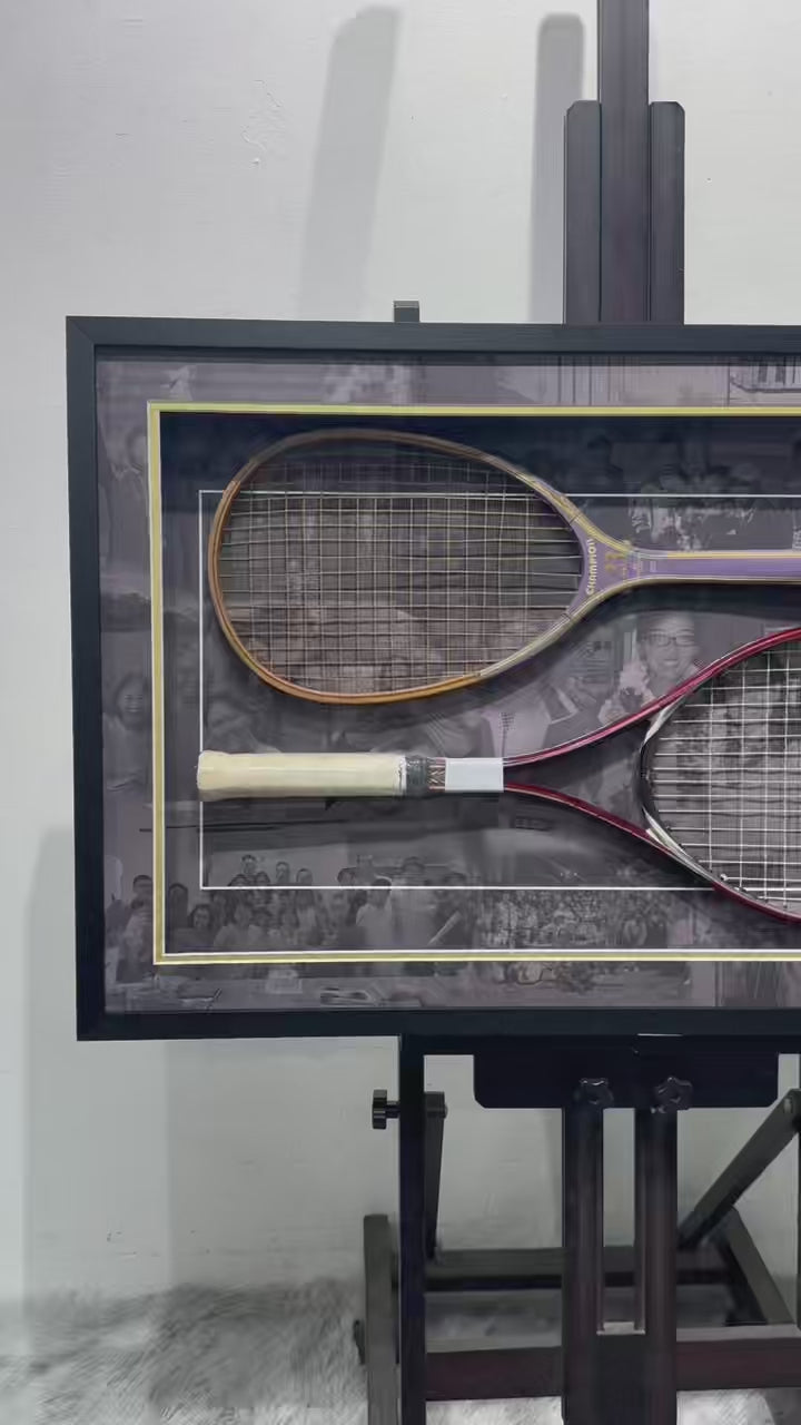 Vintage Wooden Tennis Rackets Memorial Shadow Box Display Frame – EACH ...